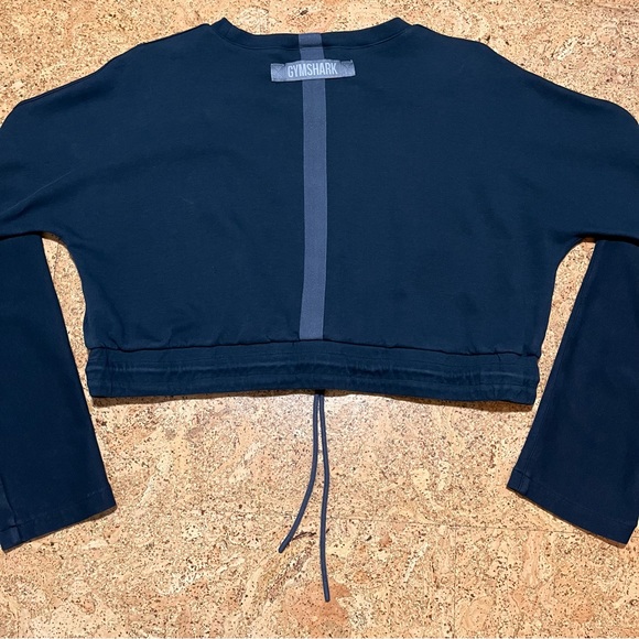 Gymshark Box Utility Long Sleeve Cut Out Elbow Crop Top In Black Sz S - Picture 12 of 15